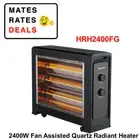 Heller 2400W 3 Speed Fan Assisted Quartz Radiant Heater-HRH2400FG
