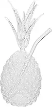 Zerodeko Pineapple Shaped Embossed Drink Cup Unique Cocktail Glasses for Juice Water and Beverages Decorative Bar Eye Catching Design and Easy to Clean