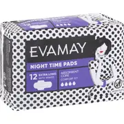 Evamay Pads With Wings Night 12 pack