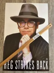VINTAGE POSTER: ELTON JOHN Reg Strikes Back Original InStore Promo (1988)