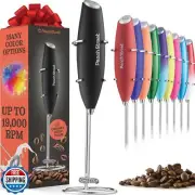 Powerful Handheld Milk Frother, Mini Milk Frother Wand, Battery Operated Stai