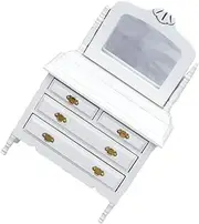 UPKOCH 1pc Miniature Wooden Dressing Table 1:12 Scale Dollhouse Ornament Mini Furniture