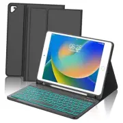 Keyboard Case for iPad 9th Generation 10.2”2021,7-Color Backlight,Wireless