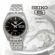 Seiko 5 Sports Automatic Men Black DIAL Watch SNK361K1 Stainless Steel