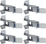 Wideskall Heavy Duty Metal Gaint Spring Grip Clamp Tool Hanger Wall Orgainzer for Garage Closet Brooms and Mops Wall Mount Holder (Pack of 6)