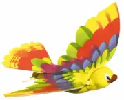 FLYING TIMMY BIRD orinthopter wind-up rubber band powered plane glider retro Toy