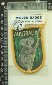 VINTAGE KOALA AUSTRALIA EMBROIDERED SOUVENIR PATCH WOVEN CLOTH SEW-ON BADGE