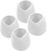 SECFOU 4pcs Ceramic Sauce Container Milk Gravy Boat Sauce Pitchers Mini Dishes White
