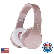 PowerLocus Wireless Bluetooth Over-Ear Stereo Foldable Headphones, Wired Head
