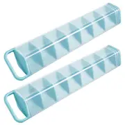 2 Pcs Ice Cube Trays DIY Ice Cube Molds Airtight Ice Cube Mold Trays 15 Cube↔