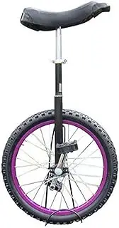 Kids/Adults/Teenagers Outdoor Unicycle, 14/16/18/20 Inch Wheel Unicycle Balance Cycling with Alloy Rim, Starter Beginner Uni-Cycle, Purple (Color : Purple, Size : 16") Durable TDF