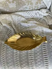 PICKARD 427 12" Leaf Dish Gold Encrusted Rose Daisy Pattern B