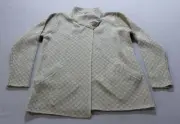 Aran Crafts Women's Merino Wool Jacquard Two-Button Cardigan NC3 Natural Small