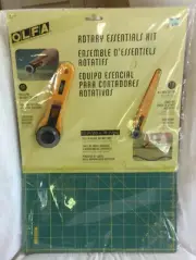 OLFA Rotary Essentials Kit 45mm Cutter 18mm Cutter 12x18" Self Healing Mat