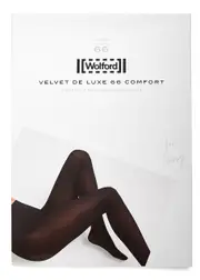 Wolford Velvet De Luxe Black 66 Denier Tights - M M