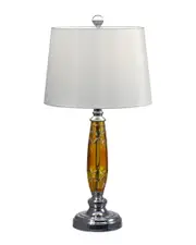 Dale Tiffany Autumn Lake 24% Lead Hand Cut Crystal Table Lamp