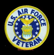 US AIR FORCE VETERAN HAT PATCH USAF VET USA PIN UP WING PILOT CREW GIFT USAF WOW
