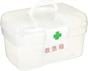 Like-IT Storage Case, Carrying First Aid Kit, Approx. Width 10.9 x Depth 7.2 x Height 6.5 inches (27.7 x 18.2 x 16.5 cm), Clear, Made in Japan, Storage for Small Items, Transparent, Small Size,