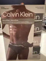 Calvin Klein Microfiber 4-Pack Hip Brief MULTICOLOR, Size LARGE