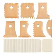 27Pcs Pottery Foot Shapers with 20 Chamois Cloth Ceramic Rib Pottery Tool