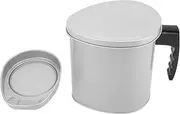 Bacon Grease Saver with Fine Mesh Strainer Superior Straining Performance Multi Purpose Oil Container for Kitchen Cooking Iron Stainless Steel 304 Phenolic Plastic