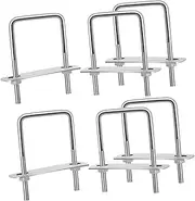 Heavy Duty Square U-Bolts Kit 6 Sets Stainless Steel u Clamp Bolts Nuts Plates
