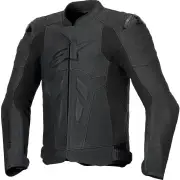 Dusk Airflow Black Black Black Leather Motorcycle Jacket
