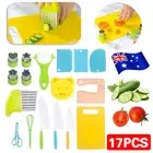 17Pcs Kids Safe Knives Set Montessori Kitchen Tools for Picnics Real Toddlers