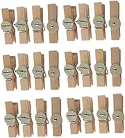 TEHAUX 50pcs Wood Clips Simple Photo Clip for Home Office School Decor Wooden Notes Fixation Clips for Photos Notes Paintings and More Wood Color
