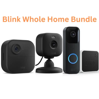 NEW BLINK WHOLE HOME SECURITY CAMERA SYSTEM with VIDEO DOORBELL & Mini 2 BUNDLE