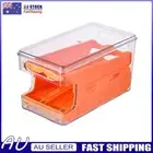 Egg Storage Box Rolling Slide Container Double-layer Food Fridge Drawer (Orange)