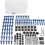 Motorcycle Fairing Bolt Kit for Hon┐da for CBR1000RR for CBR1000XX for CBR1000RRR Motorcycle Complete Full Fairing Bolts Kit Screws Nuts Clips(Blue)