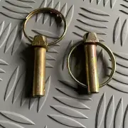 11mm Safety Linch pins, Lynch pins. Split Ring type, with hole, pair.