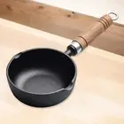 - 13cm Cast Iron Saucepan Mini Egg Frying Pan Nonstick Small Soup Pot Milk Pan