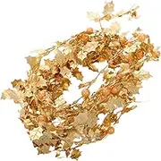 JEWEDECO Christmas Leaf Garland String Beads Festive Decoration with Durable Fishing Line and Pearl Leaf Design for DIY Wedding and Holiday