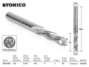 1/4" Dia. 3 Flute Compression CNC Router Bit - 1/4" Shank - Yonico 33310-SC