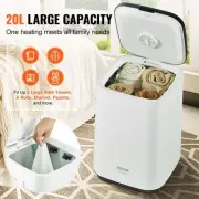 Large Towel Warmer Bucket with LED Display U Shape Light and Timer White