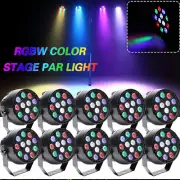 10PCS Lixada 30W RGBW 12LED PAR Stage Lighting DMX512 Party Bar Club Light Q9Q8