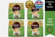 4x NESCAFE Ipoh White Coffee Hazelnut Flavor x 15 sticks