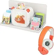 for Yoto Player Cards Shelf Wall Mounted Set,Yoto Player Holder Storage,Wooden Floating Shelves Compatible with Yoto Box Player for Children Room(Player 2nd/3rd)