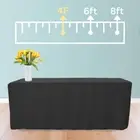 Tablecloths Wedding 4ft Fitted Table Cloths Event Black Trestle Cover Event