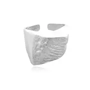 Culturesse Blyana Bold Status Adjustable 2cm Open Ring Women's Sterling Silver