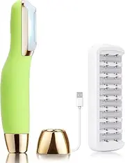 CEVEK Sonic Dermaplane Razor for Women Face, Dermaplaning Tool for Face, Sonic Edge Technology, Facial Hair Removal for Women, Peach Fuzz with 8 Replaceable Blades(Green)