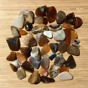 10oz Lot of Polished Stones Crystals Minerals Mixed Tumbled Rocks Natural Colors