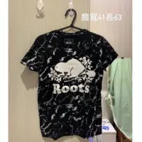 在飛比找蝦皮購物優惠-ROOTS黑白大理石紋短袖