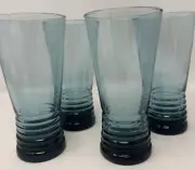 Vintage Libby Cobalt Blue Drinking Glass Tumbler 12oz Flare Top