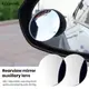 洛陽牡丹 汽車無邊框小圓鏡360度可調整倒車盲點鏡高清玻璃廣角後視輔助鏡