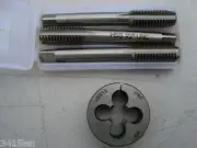 UNC 1/2 x 13tpi Tap & Die Set inc Taper Intermedaite & Plug Tap made from HSS