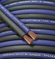 5' feet OFC TRUE 8 Gauge AWG BL/BK Oxygen Free Speaker Wire Car Home Audio