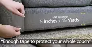 Cat Training Tape 5" X 15 Yards Extra Large Transparent Anti Cat Scratch